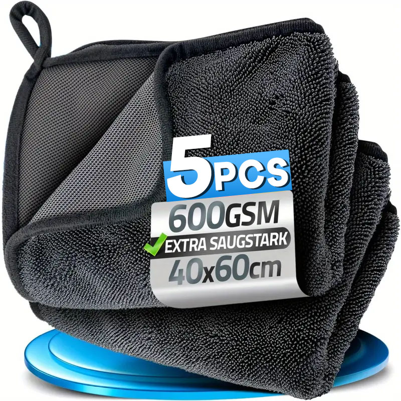 Microfiber Car Drying Towel Super Absorbent - Car Wash Towels 600GSM Premium Car