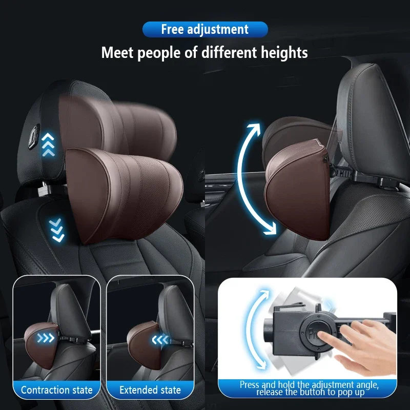 Leather Car Seat Headrest Cush - đánh giá và giá Memory Foam Car Neck Pillow Lumbar Support