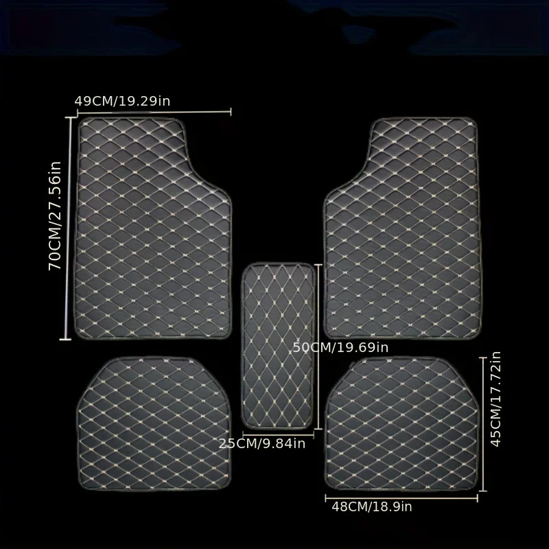 5Pcs Universal PU Leather Car  - đánh giá và giá Car Floor Mats Universal Waterproof Leather