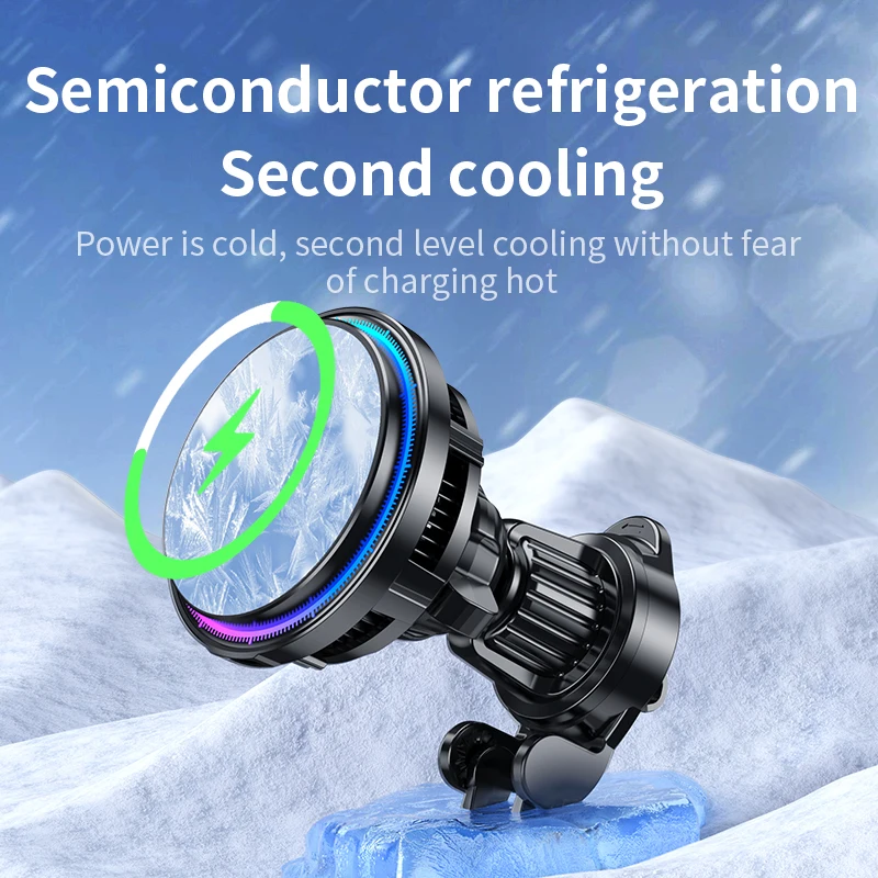 Ice Cooling Magnetic Wireless  - đánh giá và giá Wireless Car Charger Mount Fast Charging