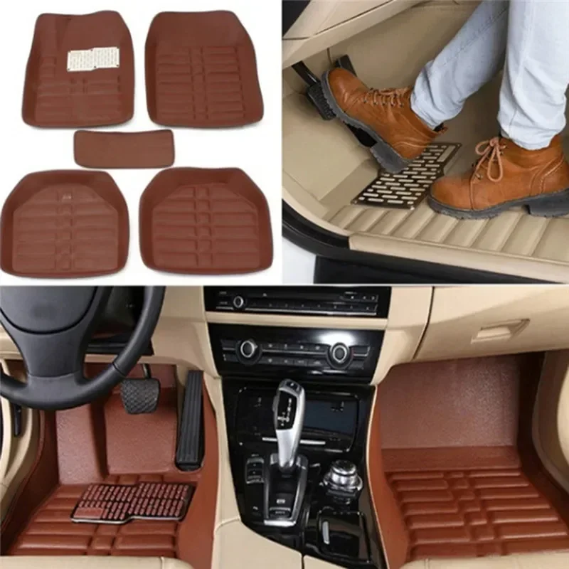 5pcs Premium Easy Clean Waterp - đánh giá và giá Car Floor Mats Universal Waterproof Leather