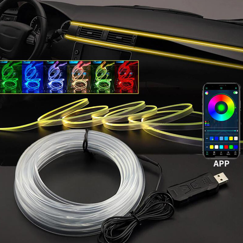 Car Interior Atmosphere Light  - đánh giá và giá Led Ambient Interior Car Lights App Control