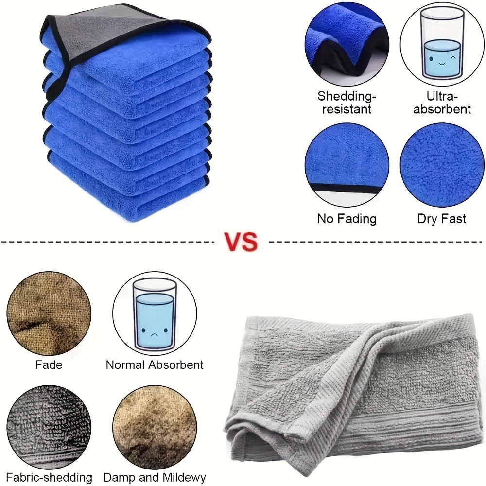 1-10pcs Microfiber Car Cleanin - đánh giá và giá Microfiber Car Drying Towel Super Absorbent