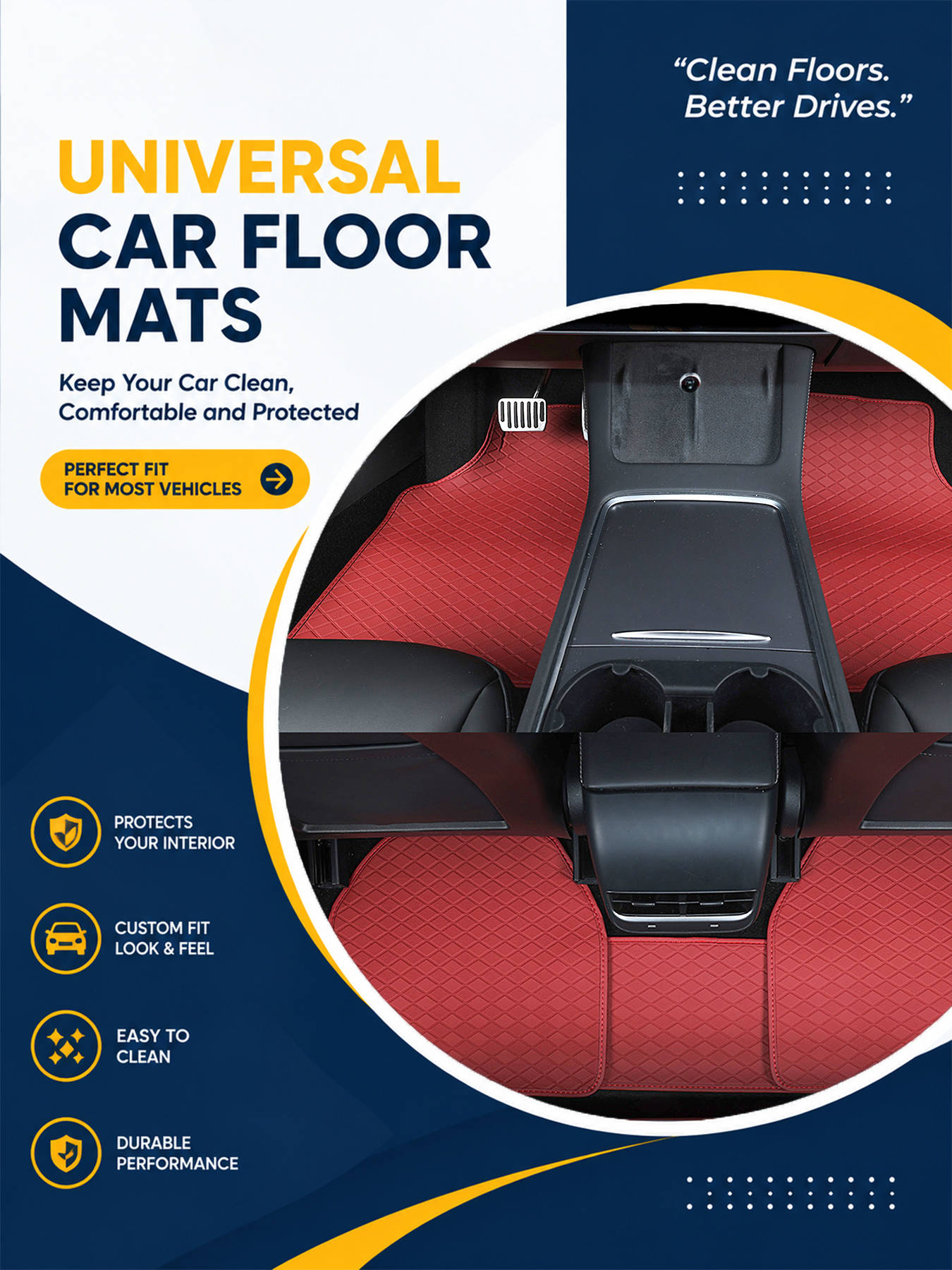 Car Floor Mats Full Set Univer - đánh giá và giá Car Floor Mats Universal Waterproof Leather