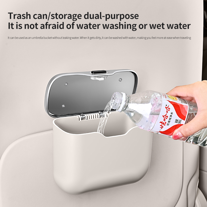 Car trash can with creative li - đánh giá và giá Waterproof Car Trash Can With Lid