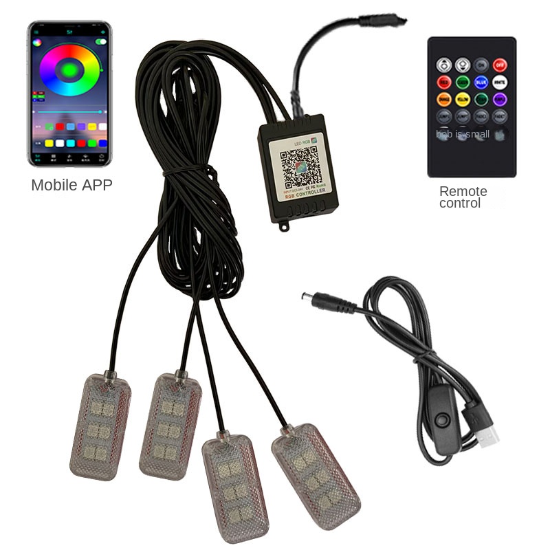 Neon Dual control LED Car Inte - đánh giá và giá Led Ambient Interior Car Lights App Control