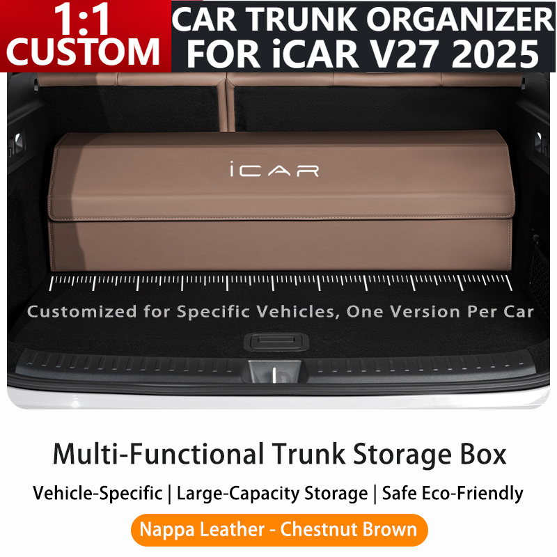 For ‌iCAR V27‌ 2025 Custom Car - đánh giá và giá Car Trunk Organizer Foldable Storage Box