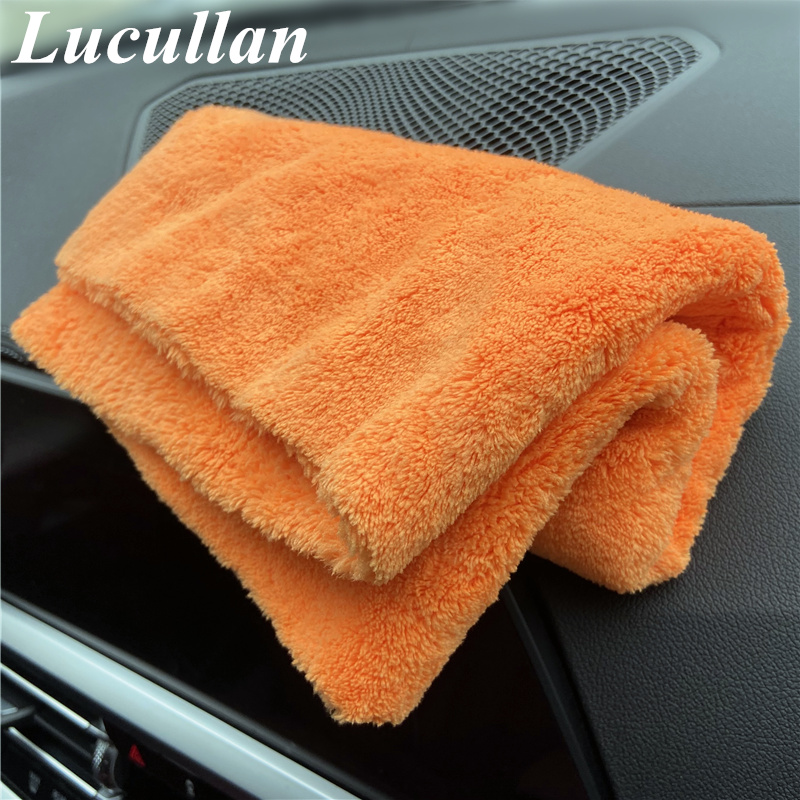 Lucullan 40X40Cm Màu Cam Siêu  - đánh giá và giá Microfiber Car Drying Towel Super Absorbent